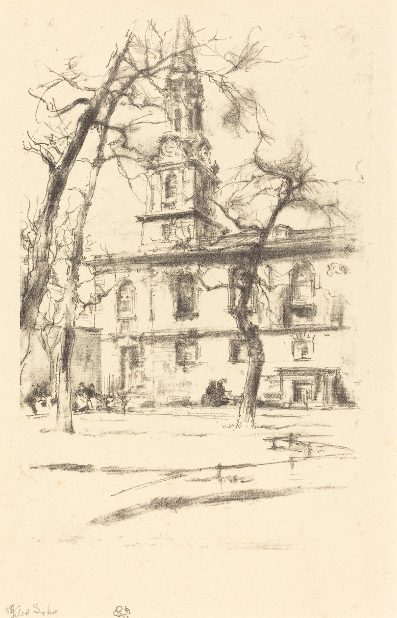 St.Giles-in-the-Fields、1896年。 作： ジェームズ・アボット・マクニール・ウィスラー