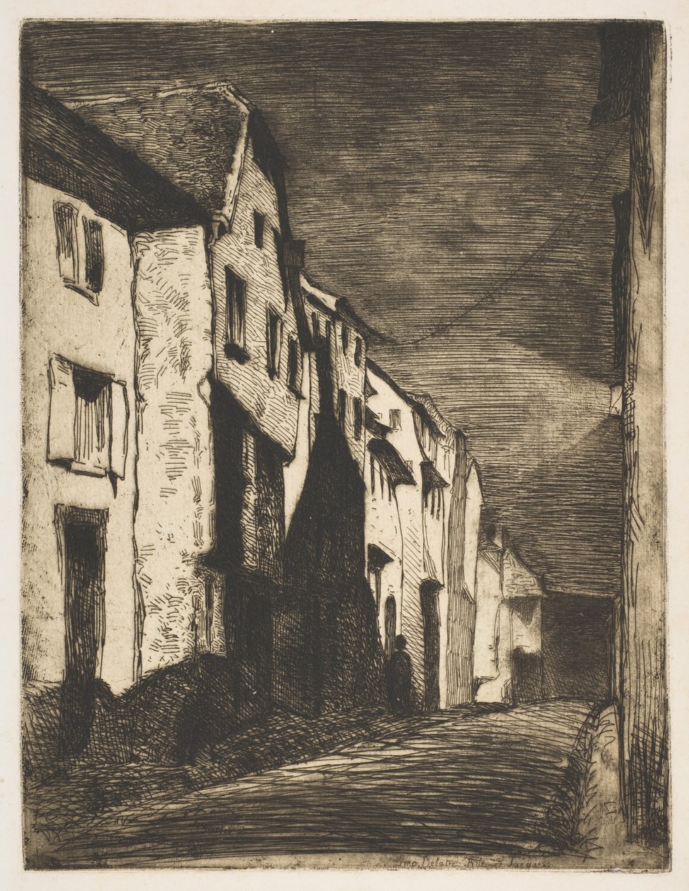 Saverne、1858のストリート。 作： ジェームズ・アボット・マクニール・ウィスラー