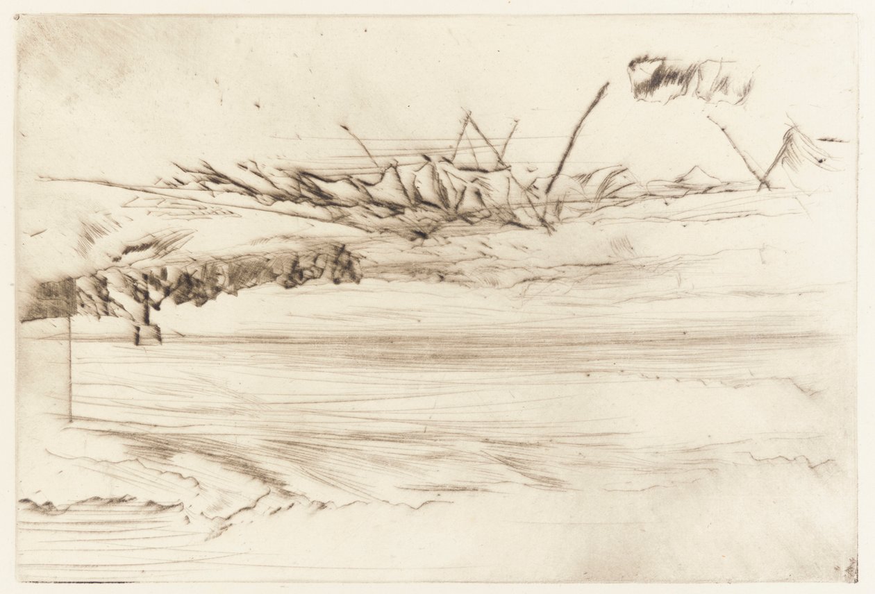The Beach, Hastings, 1873年。 作： ジェームズ・アボット・マクニール・ウィスラー