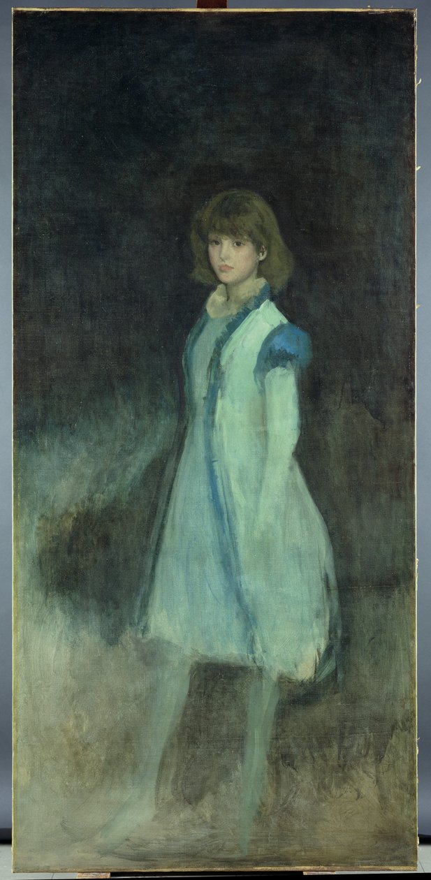 ブルー・ガール：コニー・ギルクリストの肖像（1865-1946）、c.1879 作： ジェームズ・アボット・マクニール・ウィスラー