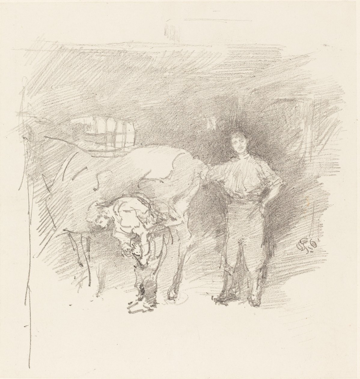The Farriers』1888年。 作： ジェームズ・アボット・マクニール・ウィスラー
