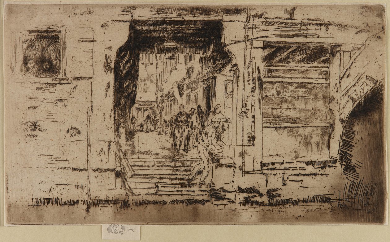 魚屋、ヴェネツィア、1879-1880年。 作： ジェームズ・アボット・マクニール・ウィスラー
