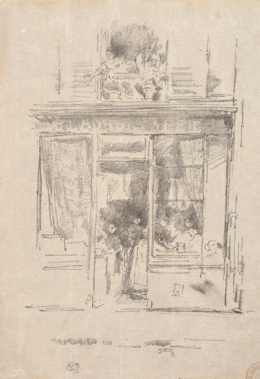 Laundress-La Blanchisseuse de la Place Dauphine、1894。 作： ジェームズ・アボット・マクニール・ウィスラー