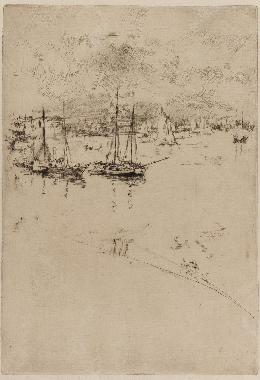 蒸気船、ベニス、1879-1880年。 作： ジェームズ・アボット・マクニール・ウィスラー
