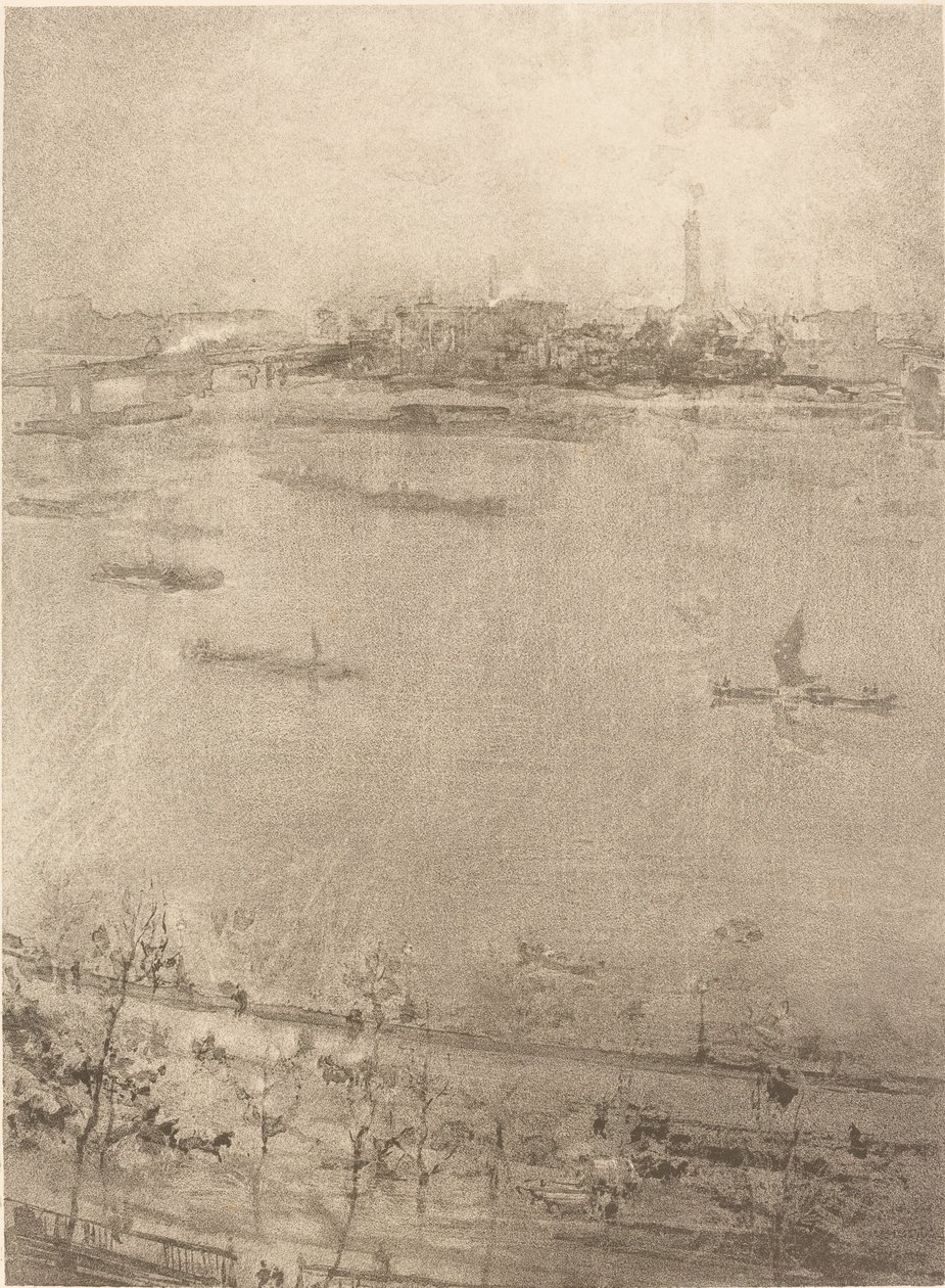 The Thames, 1896年。 作： ジェームズ・アボット・マクニール・ウィスラー