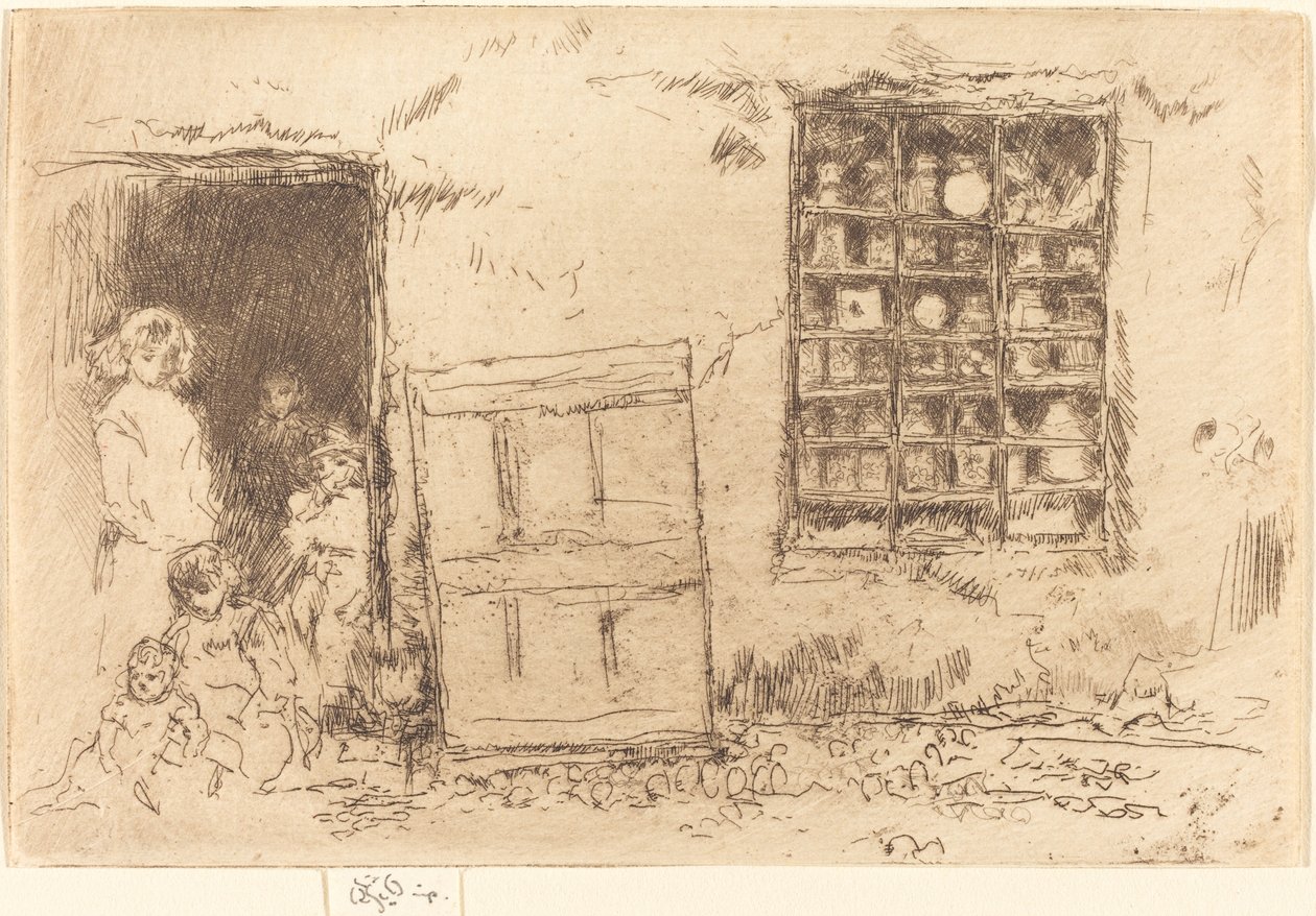 村の菓子屋、1887年。 作： ジェームズ・アボット・マクニール・ウィスラー