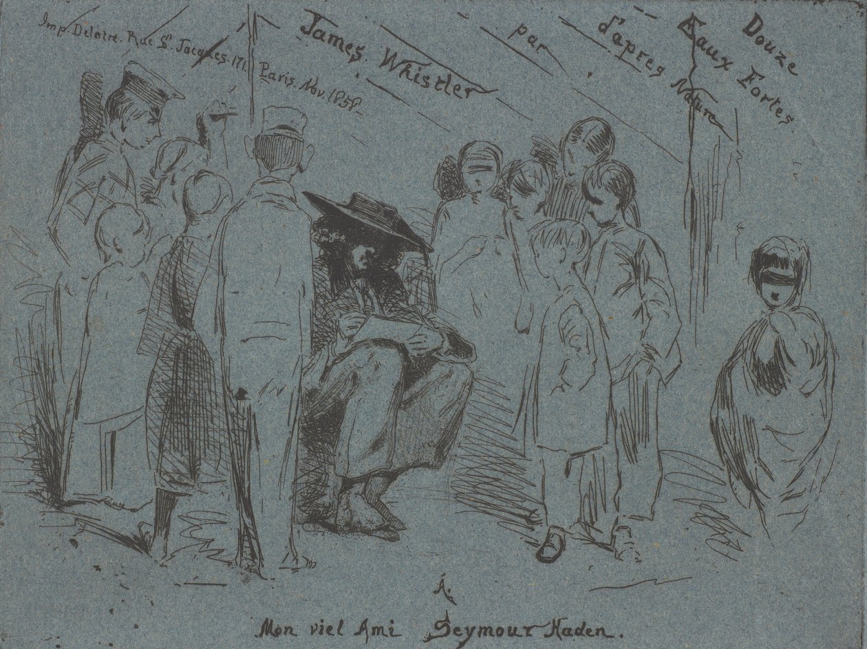 1858年のフレンチセットのタイトルページ。 作： ジェームズ・アボット・マクニール・ウィスラー