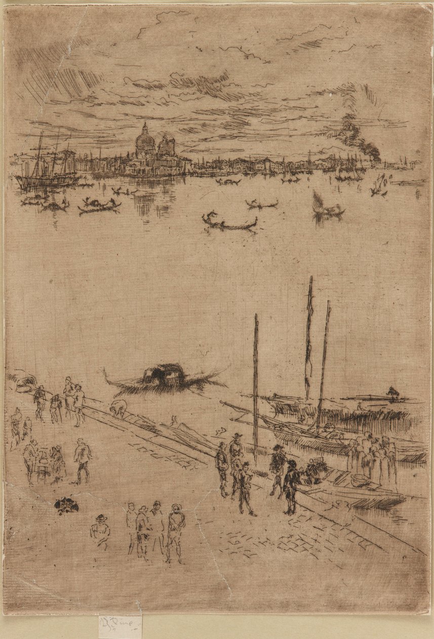 直立したヴェネツィア、1879-1880。 作： ジェームズ・アボット・マクニール・ウィスラー