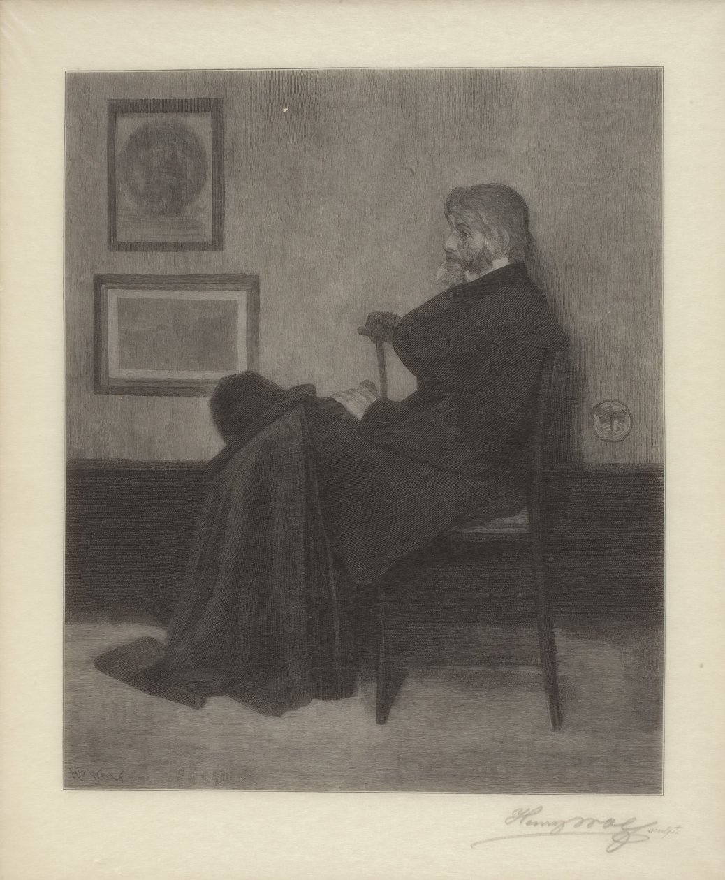Thomas Carlyle (gravura em madeira) 作： James Abbott McNeill & Wolf Henry (1852 1916) ウィスラー