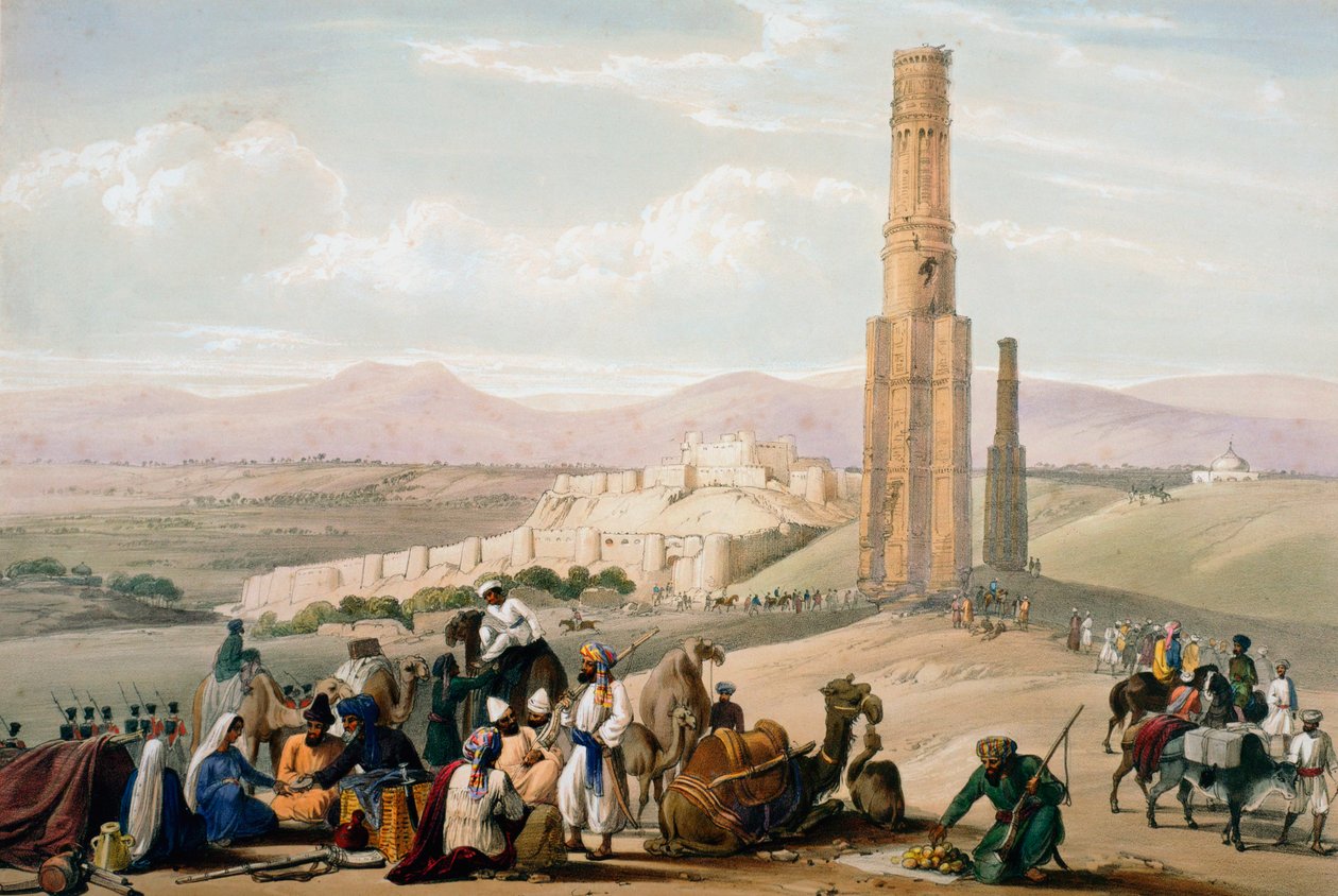 ガンジーの要塞と要塞、第1アングロアフガン戦争、1838〜1842年、c1850。 作： ジェームズ・アトキンソン