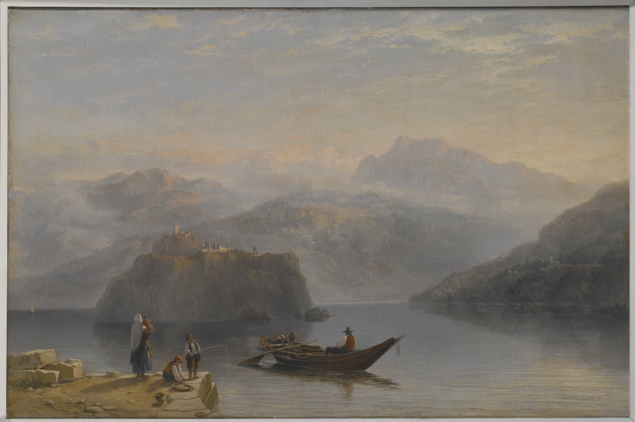 マッジョーレ湖 (?) c.1860 (キャンバスに油彩) 作： ジェームズ・ベイカー・パイン