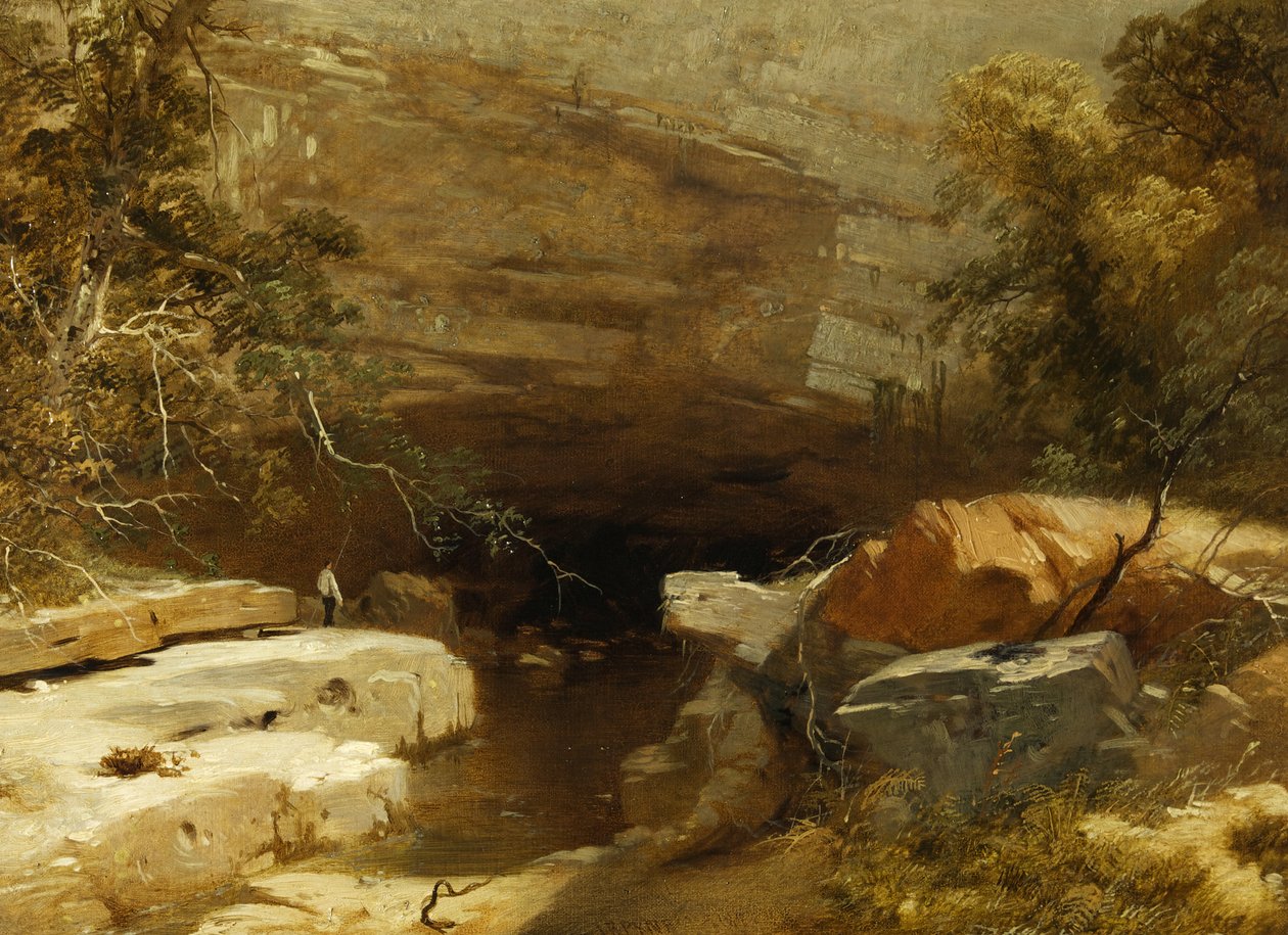風景、Porth-yr-cave、ニースの谷 作： ジェームズ・ベイカー・パイン