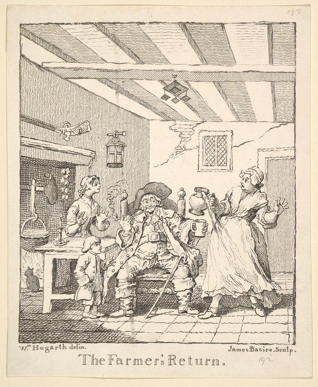 1762年3月の農民帰還の口絵。 作： ジェームズ・バジールI