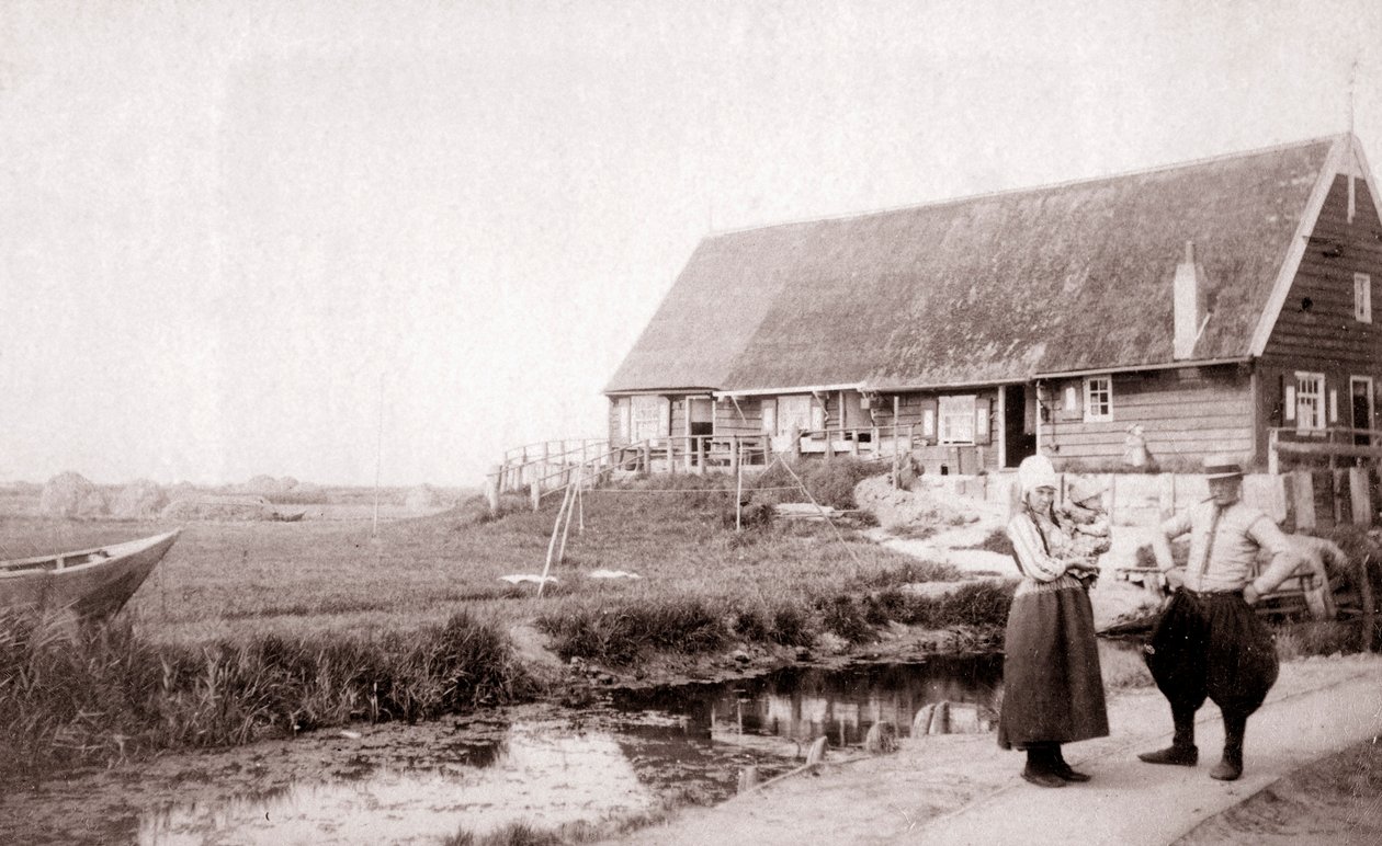 オランダ、マルケン島の住民、1898年。 作： ジェームズ・バトキン