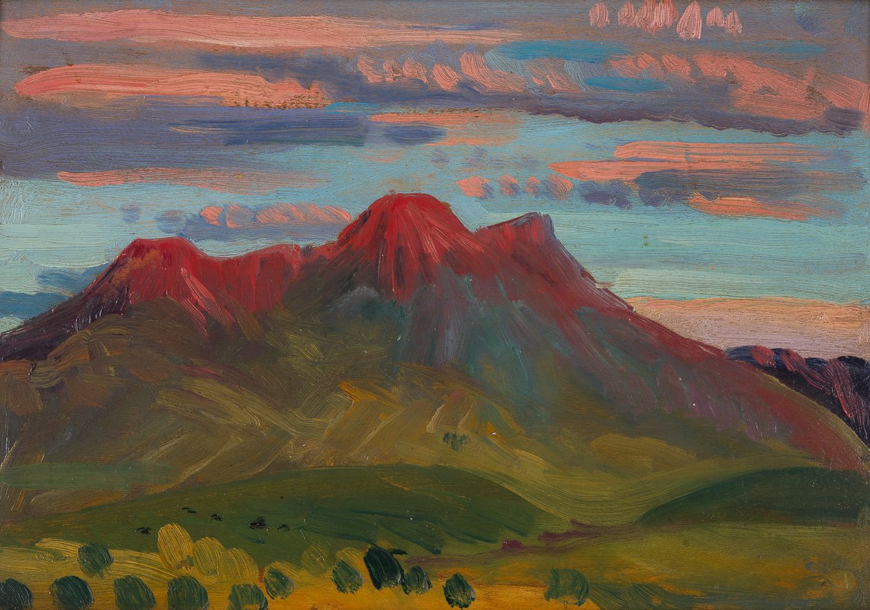 Arenig Sunset、c.1911-12 作： ジェームズ・ディクソン・イネス