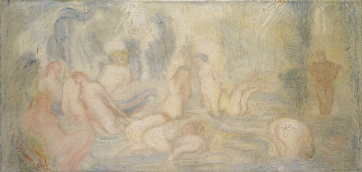 Bathing Girls (kaarevat ja aaltoilevat linjat) 1911 (öljy kankaalle) 作： ジェームズ・アンソール