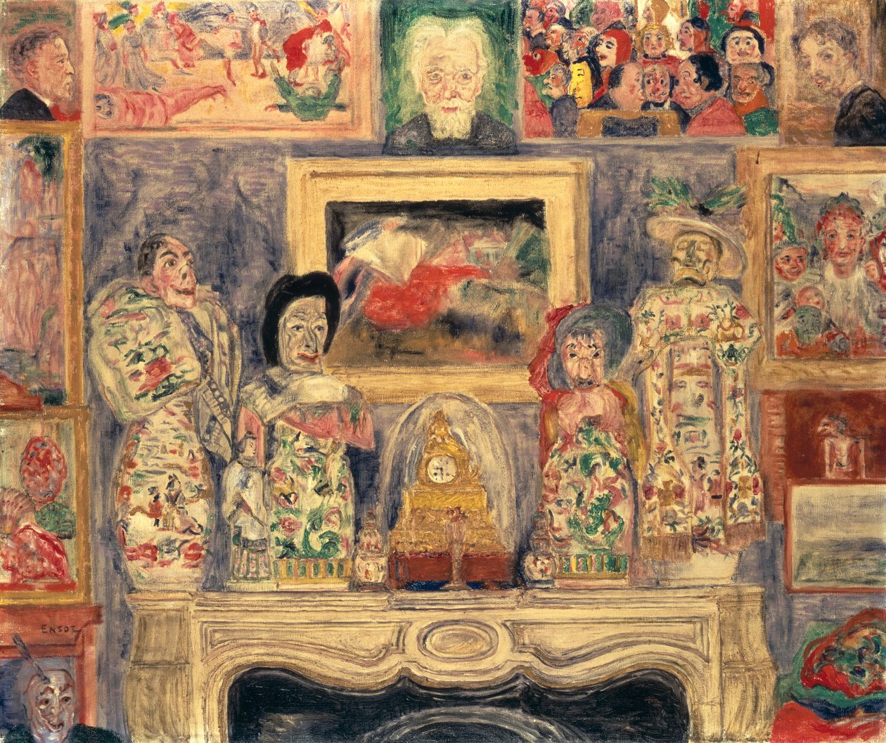 Interior com três retratos 作： ジェームズ・アンソール