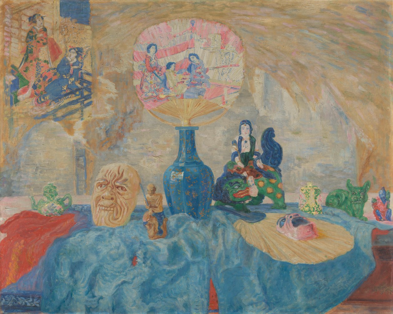 中国風装飾品のある静物画 作： ジェームズ・アンソール