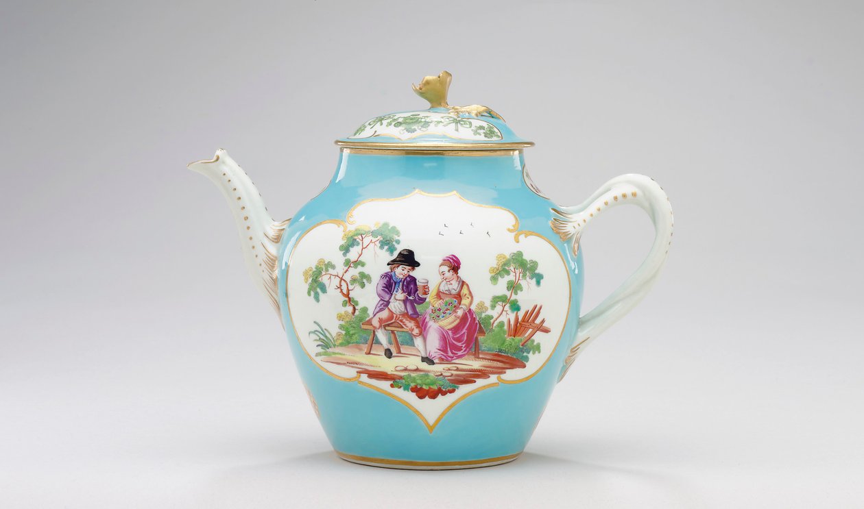 ウスターティーポットとカバー、1770年頃 作： ジェームズ・ジャイルズ