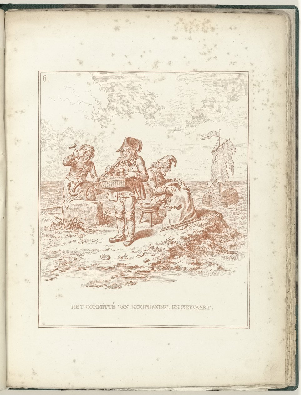 通商航海委員会、1795 The Committee of Commerce and Shipping (オブジェクトのタイトル) Hollandia Regenerata (シリーズタイトル) 作： ジェームズ・ギルレイ（おそらく）