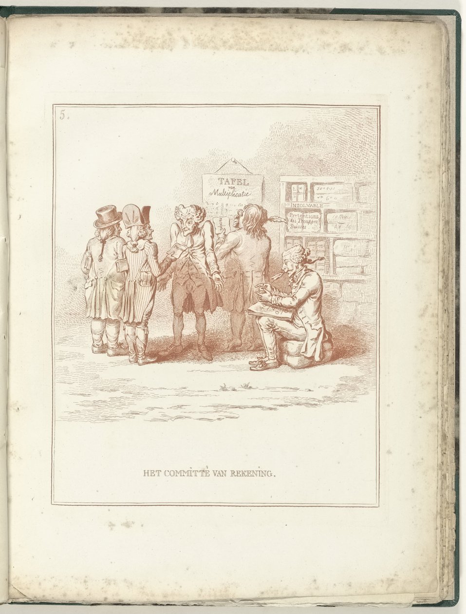 会計委員会、1795 会計委員会（件名） Hollandia Regenerata (シリーズタイトル) 作： ジェームズ・ギルレイ（おそらく）