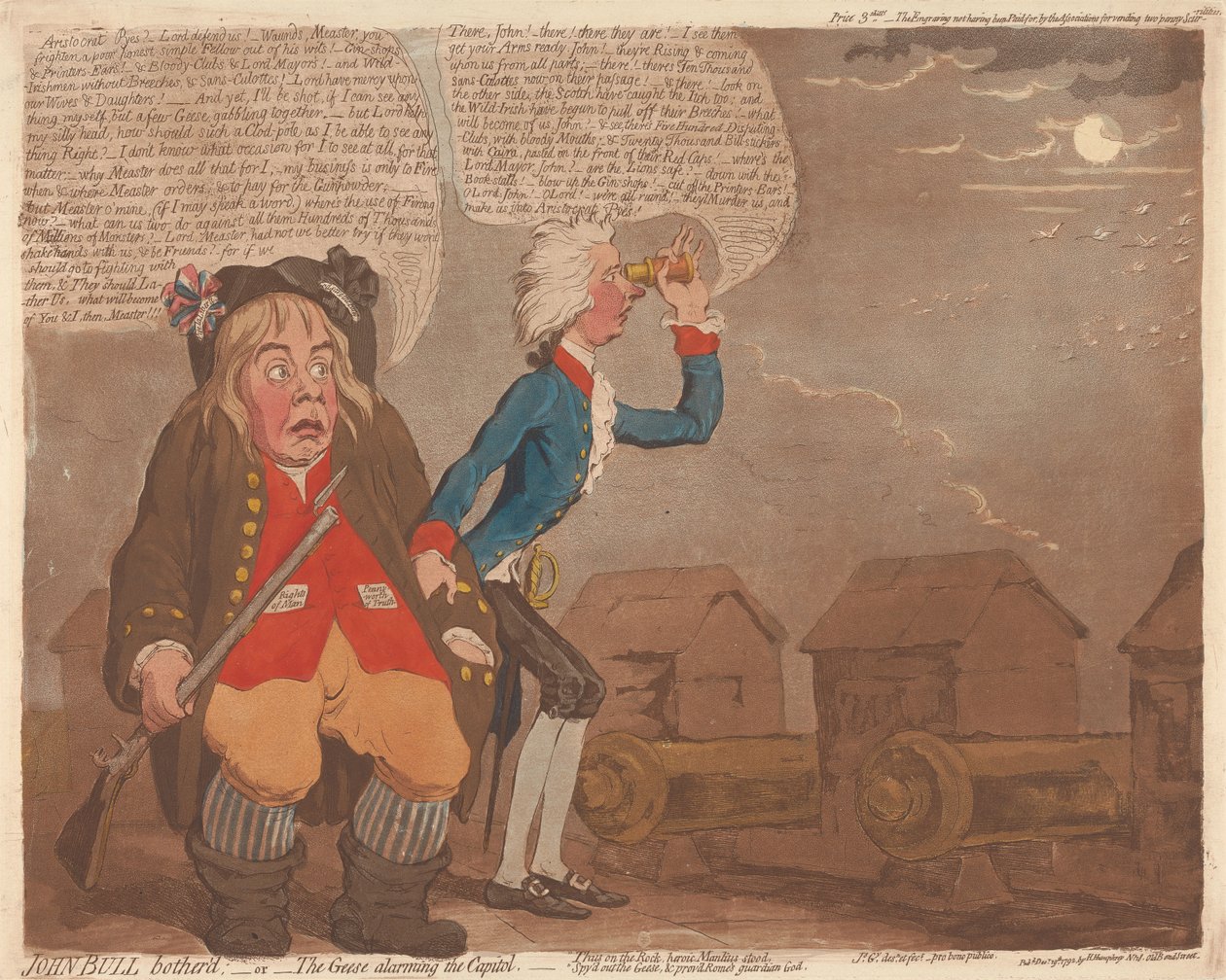 John Bull gestört; - oder - Die Gänse alarmieren das Kapitol 作： ジェームズ・ギルレイ
