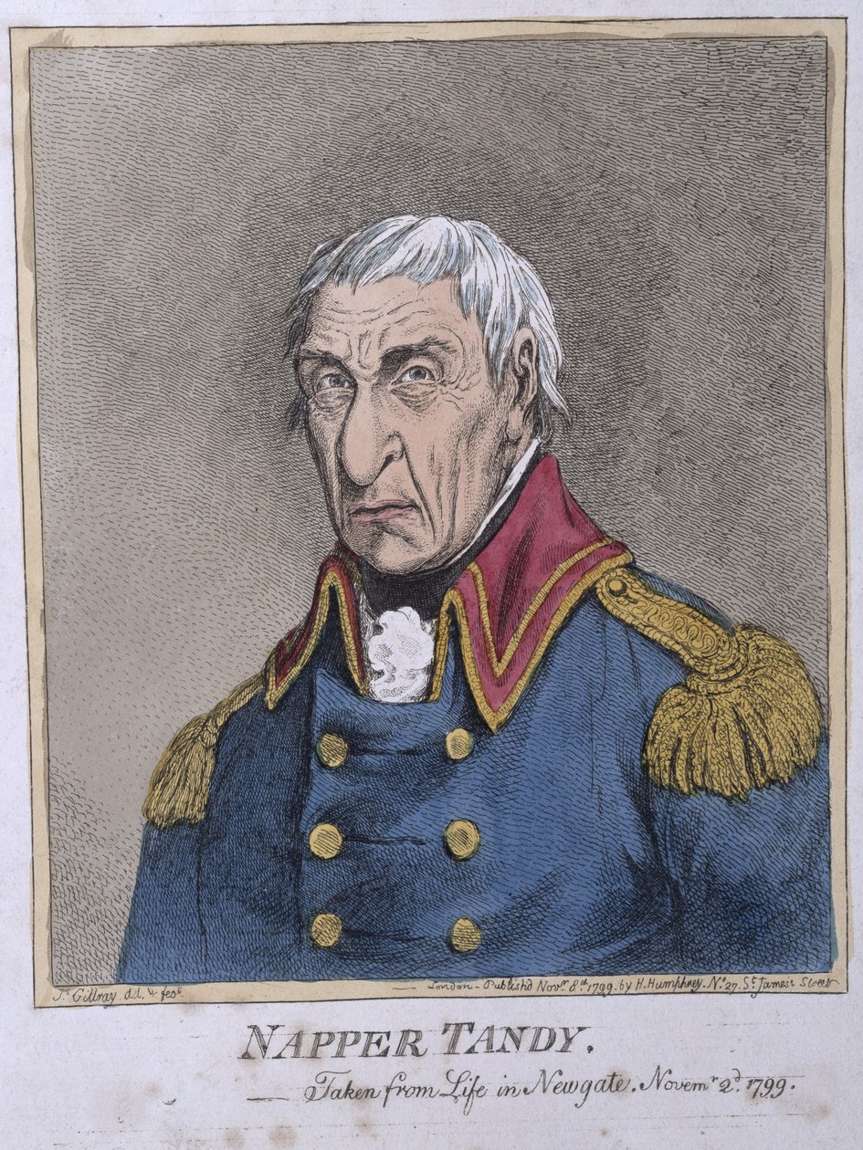 Napper Tandy（1740-1803）がHannah Humphreyによって1799年に出版されました（手描きのエッチング） 作： ジェームズ・ギルレイ