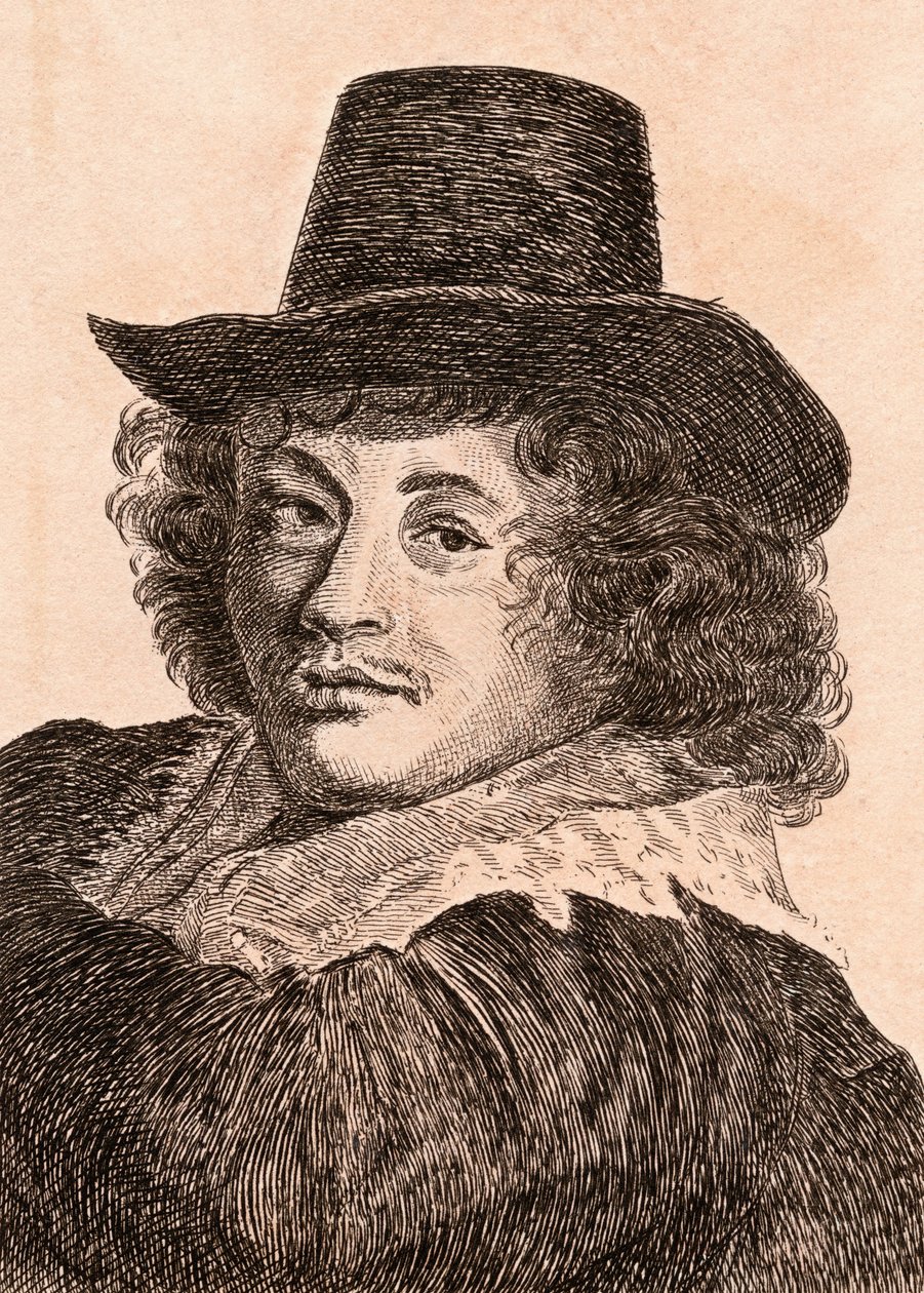 Frans Hals、1817年に発行された「Authentic Originalsからの有名な画家の75の肖像画」のイラスト、ロンドン 作： ジェームズ・ガーティン