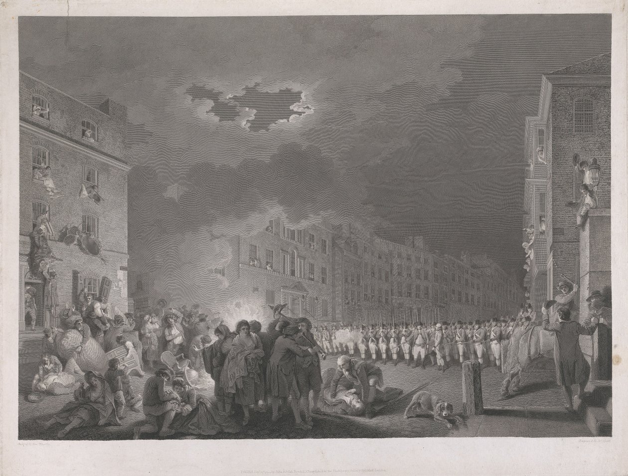 1780年6月7日のブロード・ストリートの暴動 作： ジェームス・ヒース