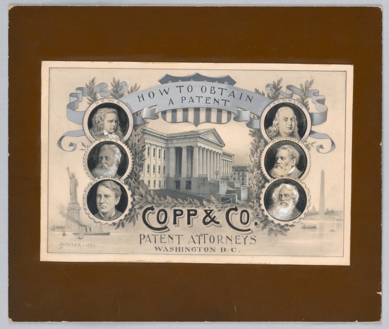 ハーフトーン彫刻のデザイン: 特許を取得する方法, Copp & Co. Patent Attorneys, Washington, D.C. 作： ジェームズ・ヘンリー・モーザー