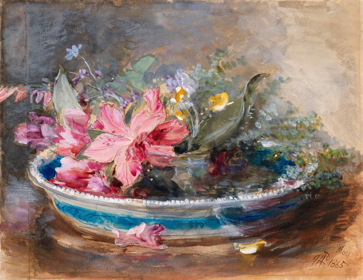 鉢の花 作： ジェームズ・ホランド