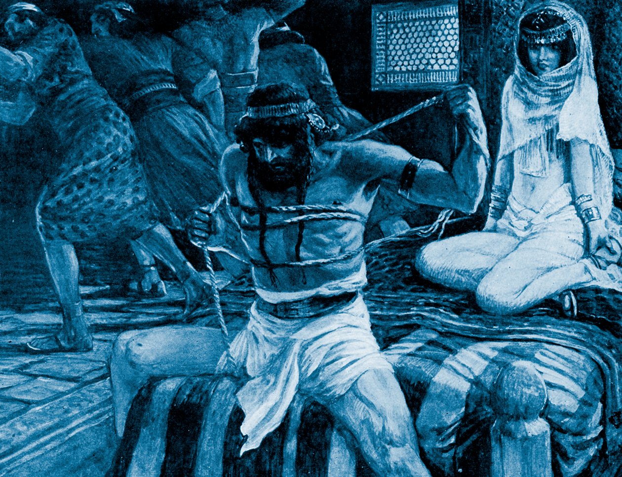 Samson breaks his cords by J James Tissot - Bible 作： ジェームズ・ジャック・ジョセフ（後）ティソ