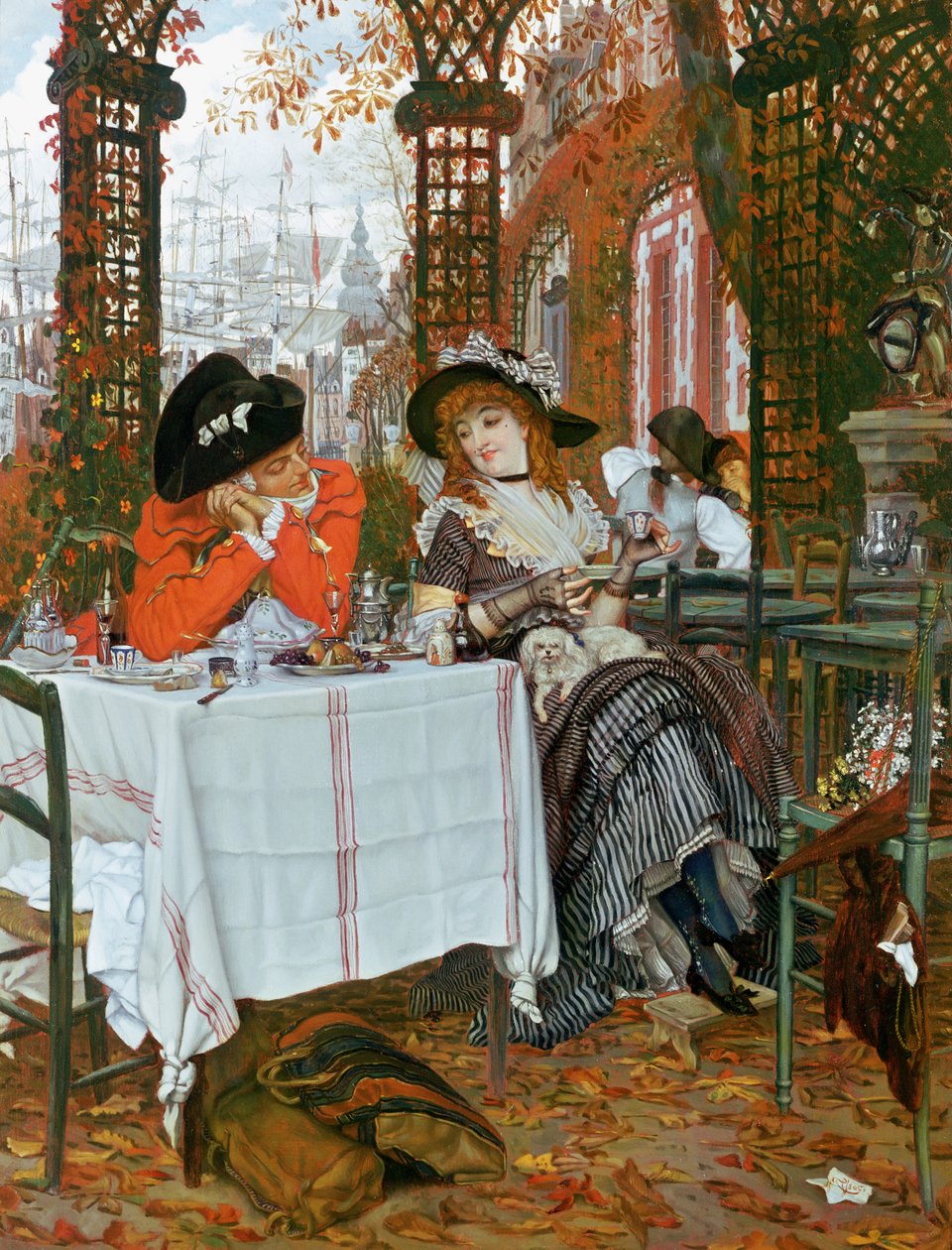 昼食会（Un Dejeuner）、1868年頃 作： ジェームズ・ジャック・ジョセフ・ティソ