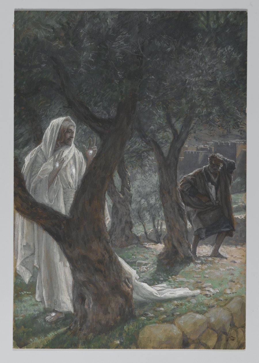 聖ペテロへの私たちの主の御出現、私たちの主イエス・キリストの生涯からの挿絵、1886-94（紙の黒鉛の上にトイレ） 作： ジェームズ・ジャック・ジョセフ・ティソ
