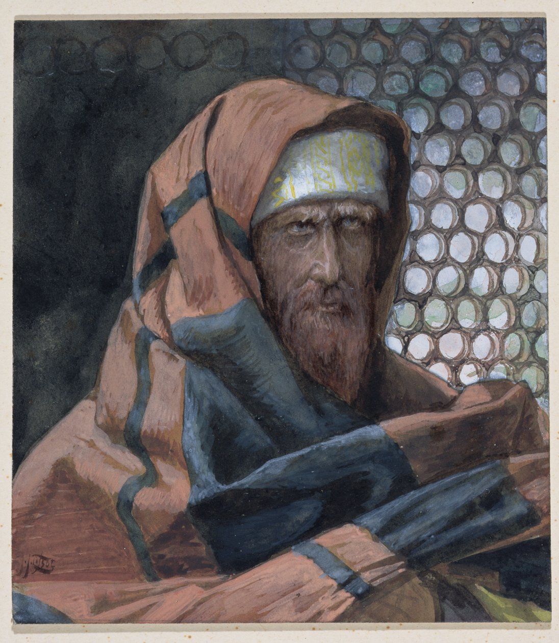 ニコデモ、キリストの生涯の挿絵、1886-94年（板紙にトイレとガッシュ） 作： ジェームズ・ジャック・ジョセフ・ティソ