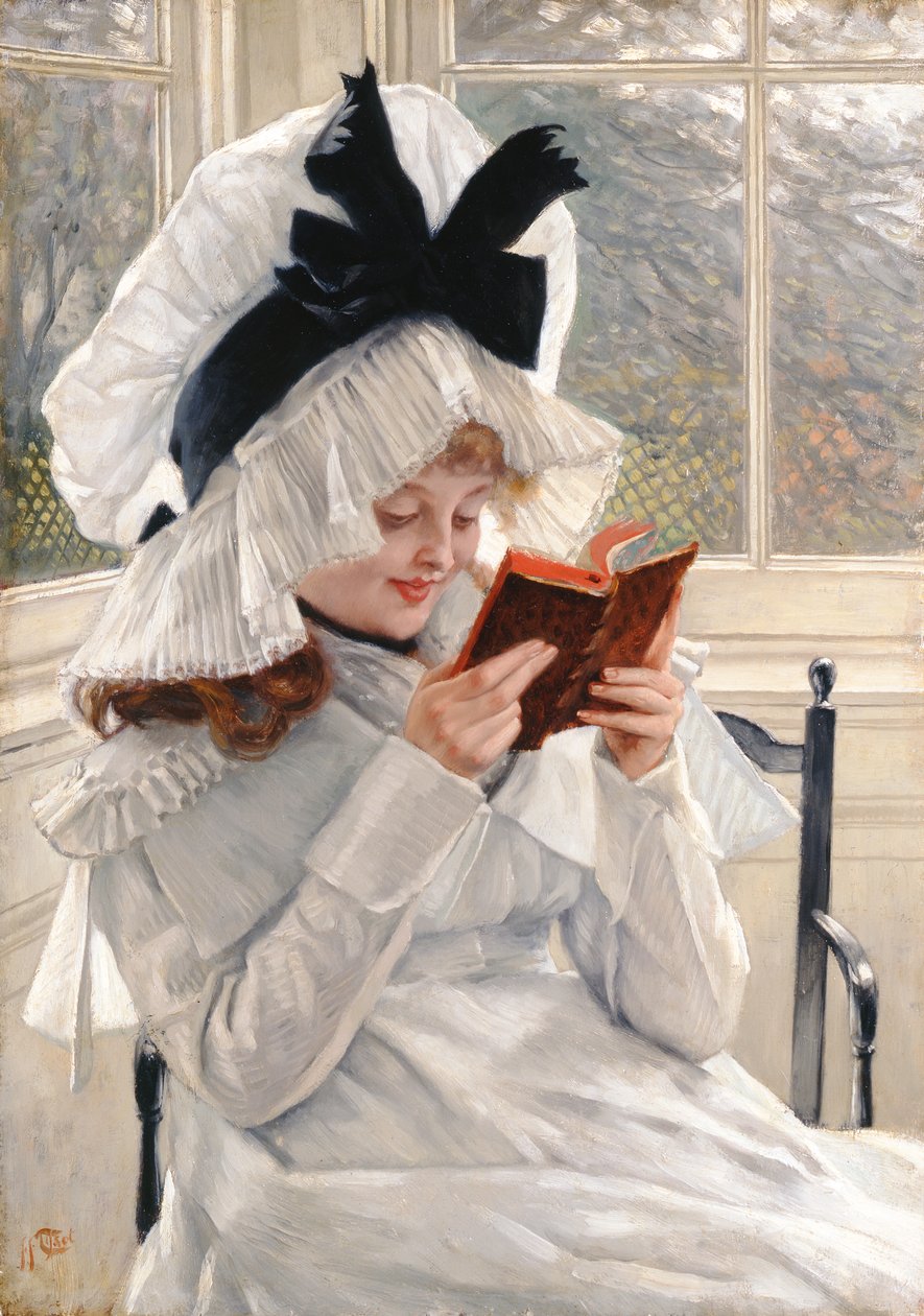 本を読む、1872-73 作： ジェームズ・ジャック・ジョセフ・ティソ