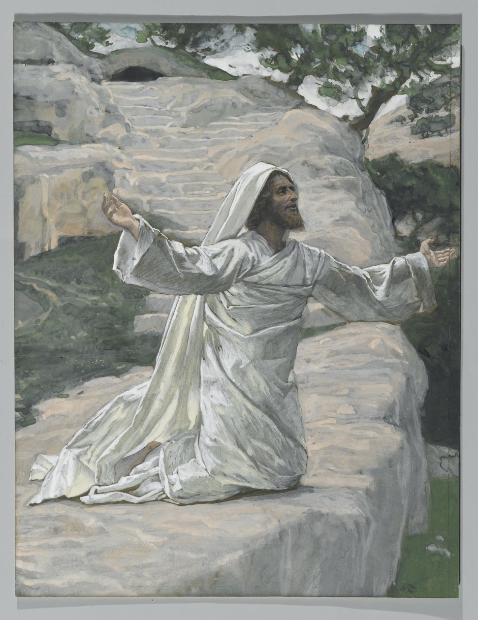 セント・ジェームス・ザ・レス、「私たちの主イエス・キリストの生涯からの挿絵」、1886-94年（紙の黒鉛の上にトイレ） 作： ジェームズ・ジャック・ジョセフ・ティソ