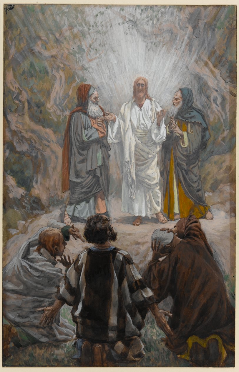 変容、キリストの生涯の挿絵、1886-94年（板紙にトイレとガッシュ） 作： ジェームズ・ジャック・ジョセフ・ティソ