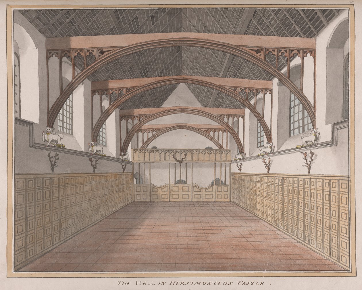 Castelo Herstmonceux, East Sussex: The Hall 作： ルイスのジェームズ・ランバート