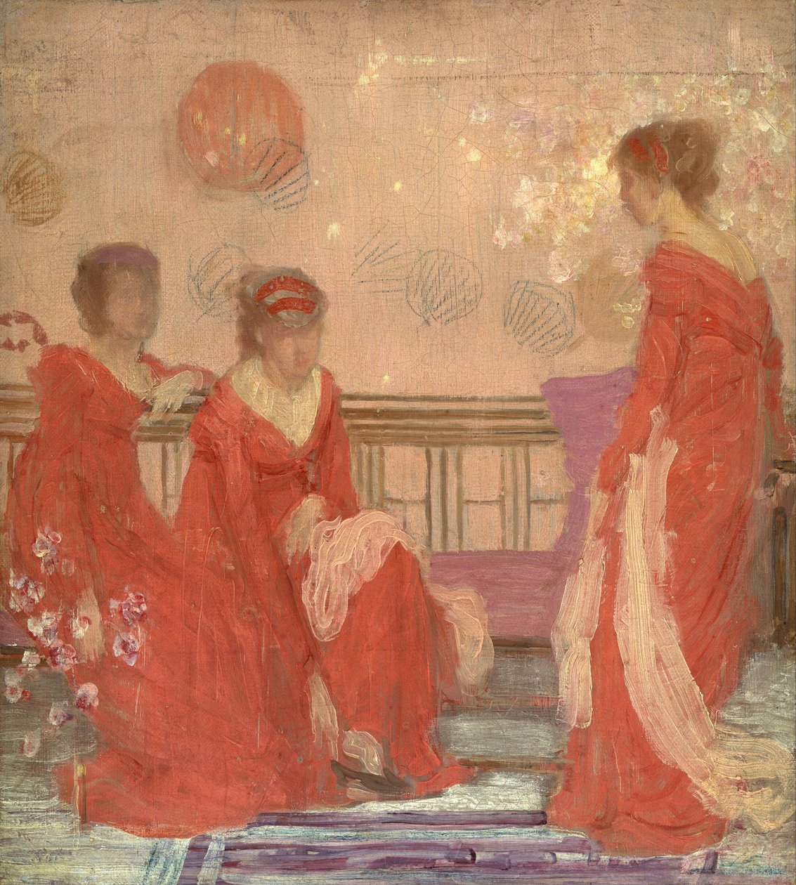 肌色と赤の調和 作： ジェームズ・マクニール・ホイッスラー