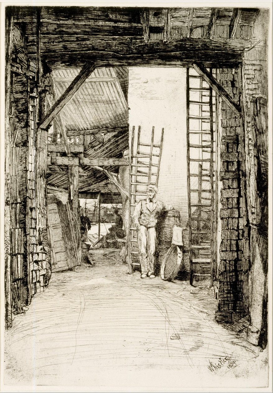 石灰焼き 作： ジェームズ・マクニール・ホイッスラー
