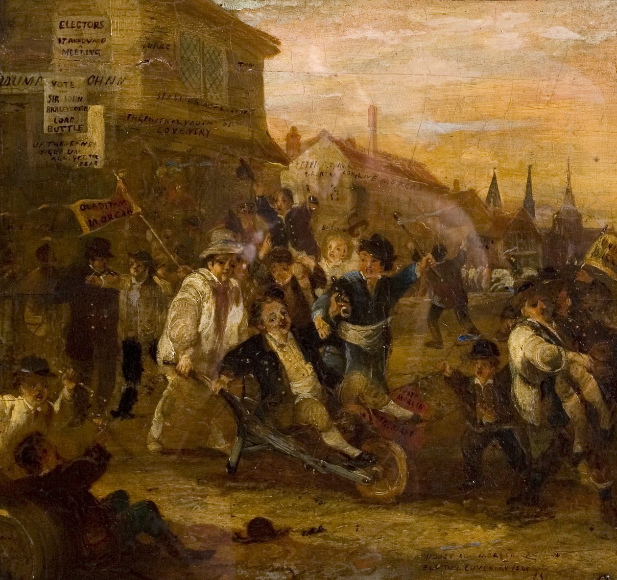 1861年のコベントリーでの暴動選挙 作： ジェームズ・ポラード