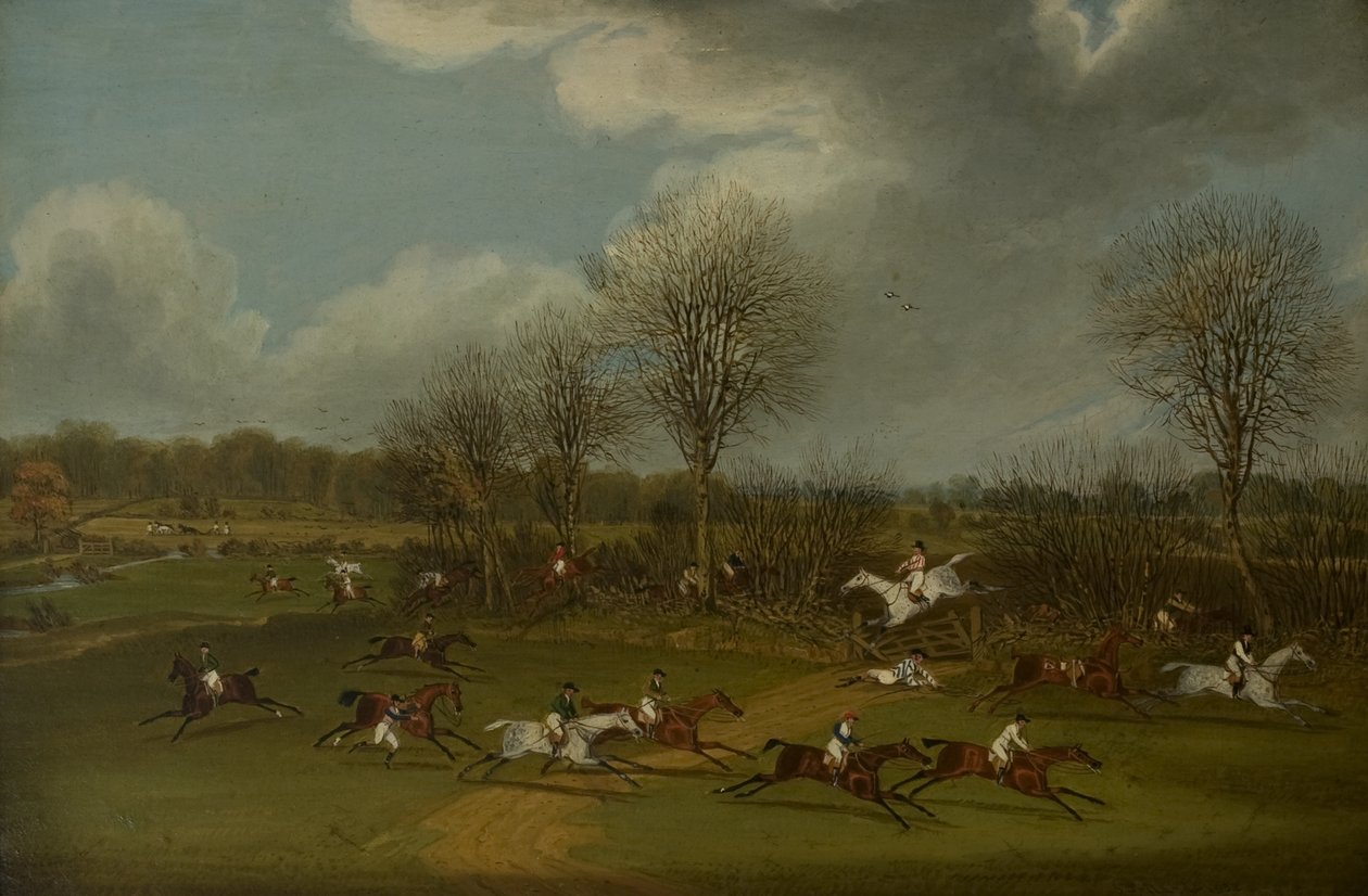 1832年、1832年から33年3月8日のセントオールバンズグランドスティープルチェイス 作： ジェームズ・ポラード