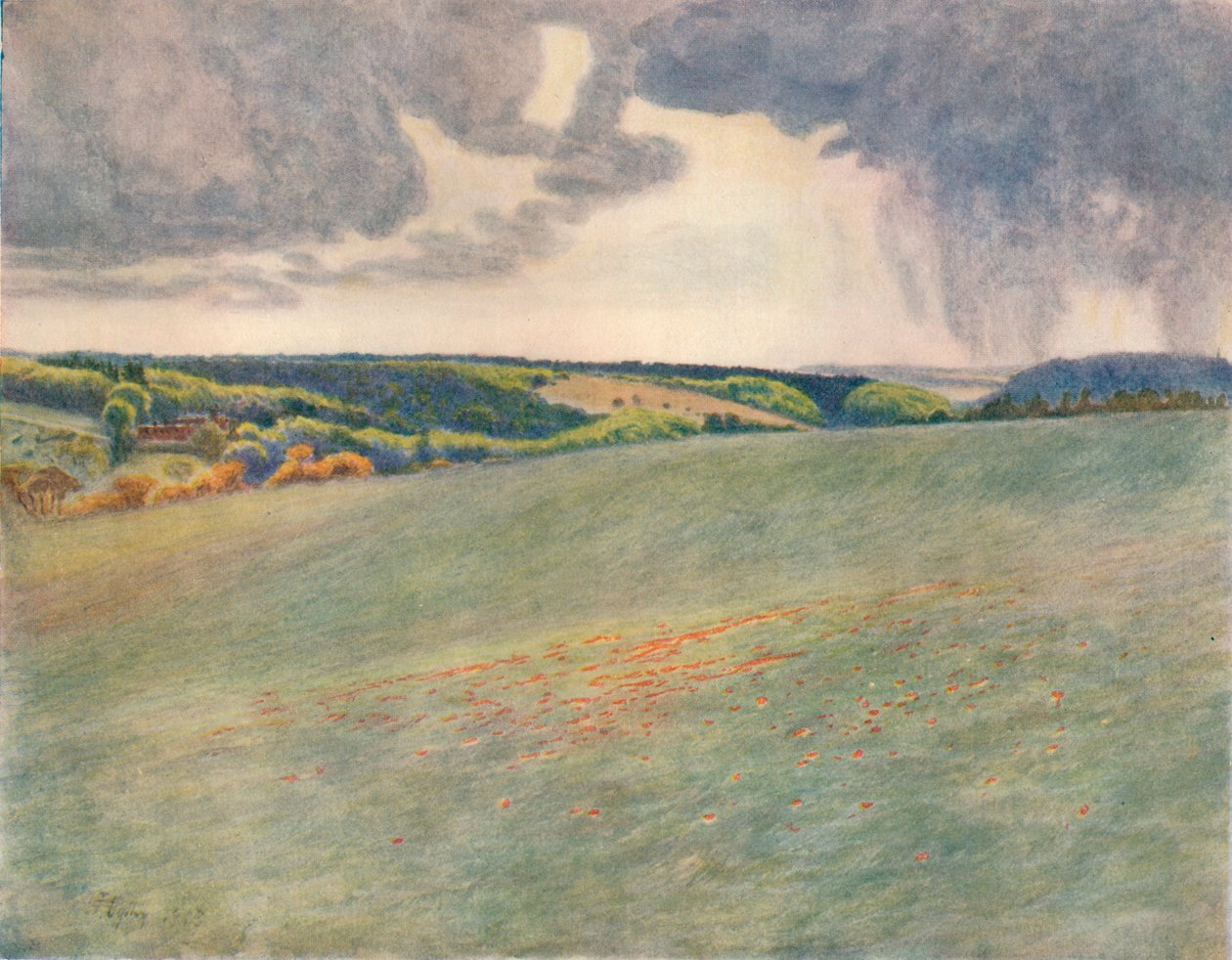 「Tot Hill の Box Hill と Ranmore」、1913 年、1914 年 作： ジェームズSオグルヴィ