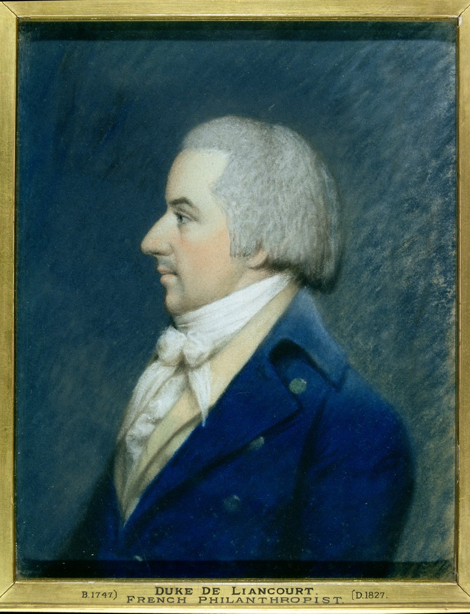 デュック・ド・リアングール（1747-1827）の肖像（パステル・紙 作： ジェームス・シャープルズ