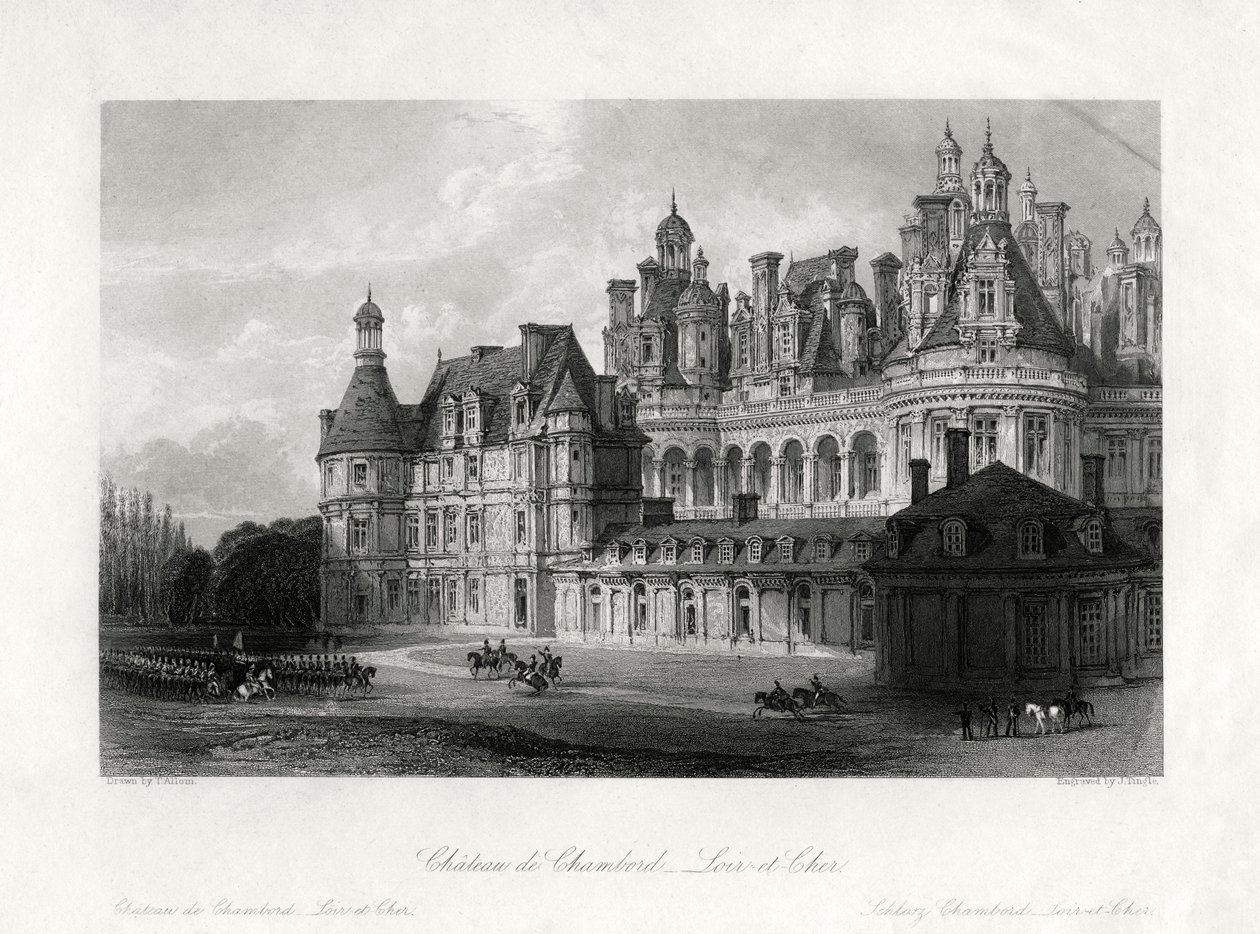 「シャンボール城、ロワール エ シェール」、フランス、1875 年 作： ジェームズ・ティングル