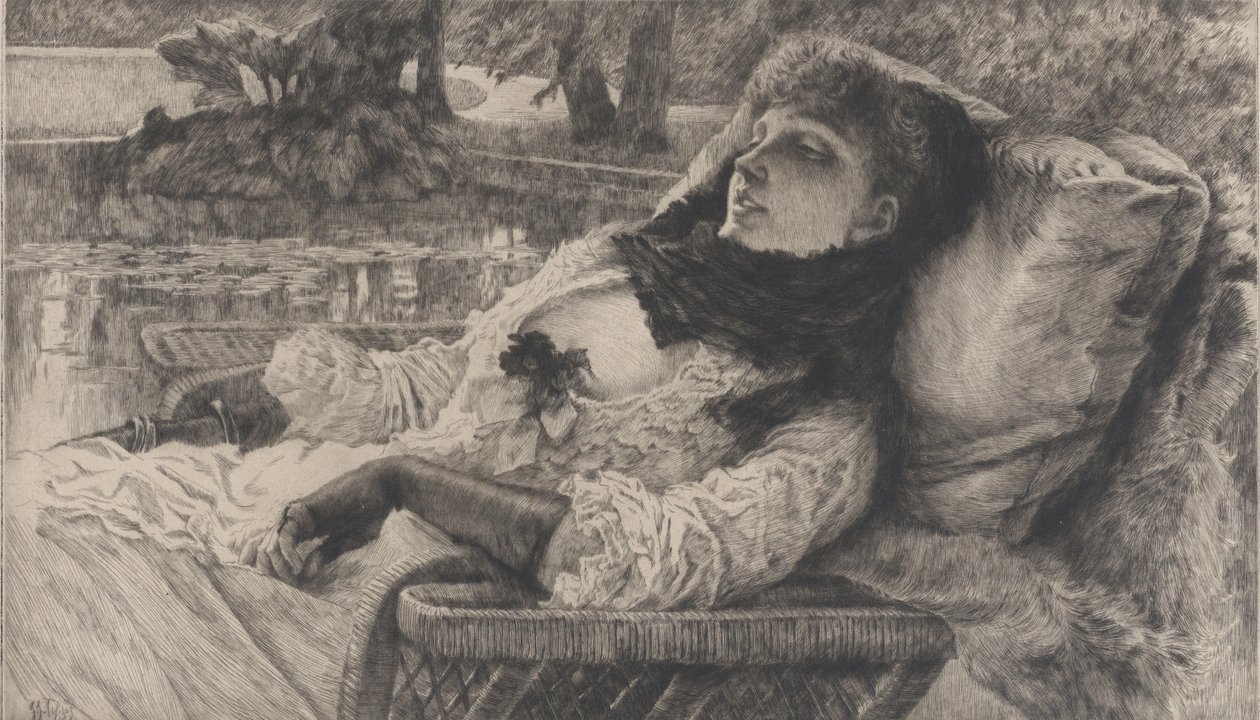 夏の夜、1881 年。 作： ジェームズ・ティソ