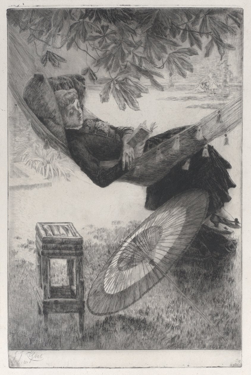 ハンモック、1880年。 作： ジェームズ・ティソ