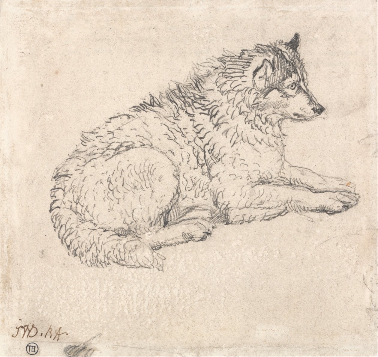 北極犬、右向き 作： ジェームズワード