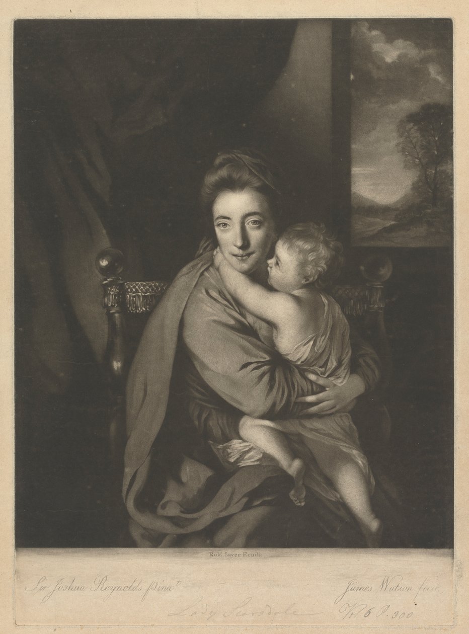 Caroline Curzon (os Colyear), Lady Scarsdale ja hänen poikansa, kunnianarvoisa John Curzon 作： ジェームズワトソン